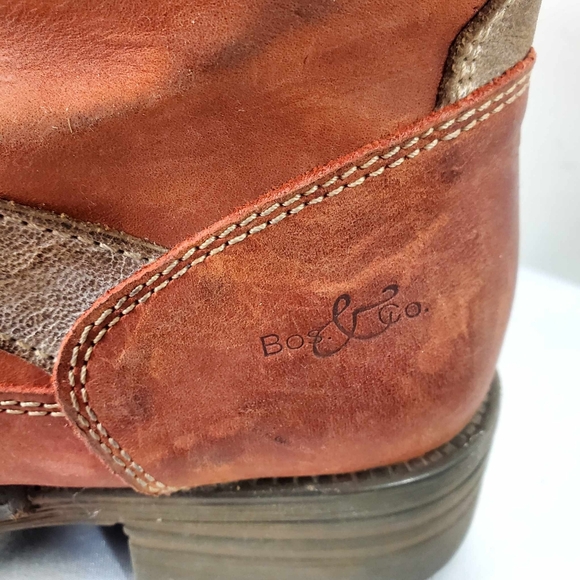 Bos. & Co. Brandon II Boots Burgundy Red Leather Lace Up Wool Lined Womens 37 - Picture 3 of 12